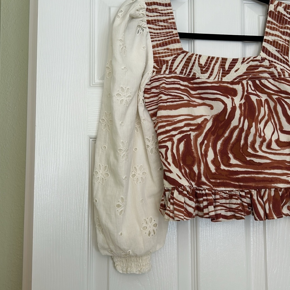 Love the Label Smocked Puff-Sleeve Blouse - Picture 5 of 13